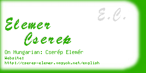 elemer cserep business card