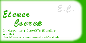 elemer cserep business card